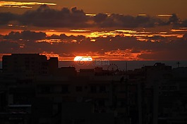 日落,的,太陽