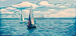 帆船,小船,船舶