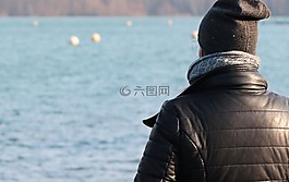 女子,冬天,女性