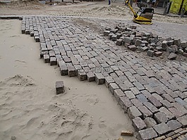 卵石,工作,沙