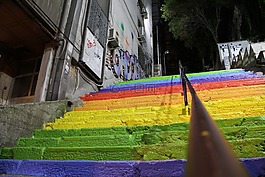 顏色,樓梯,彩虹