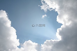 藍(lán)色的天空,云,太陽(yáng)云