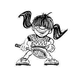 网球,女孩,休闲