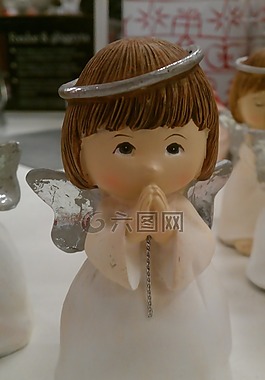 天使,圣诞节,白色