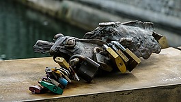 掛鎖,橋,愛情