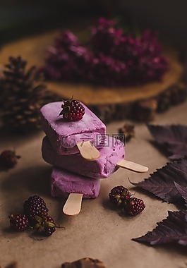 冰淇淋,樁,creamily