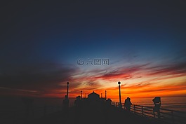 橋,人,天空