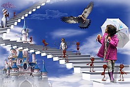 迪士尼樂園,照片編輯,孩子們