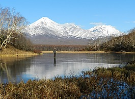 湖,火山,森林