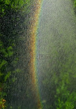 彩虹,水,噴霧