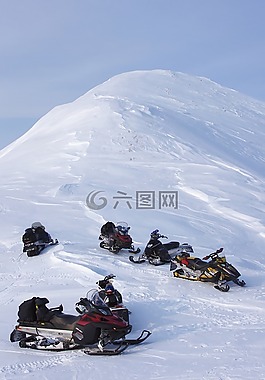 雪,冬季,山
