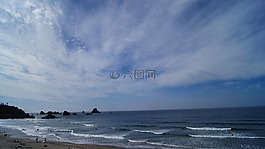 天空,海灘,印度海灘