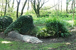 雕塑,女子,躺在