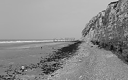 海灘,法國,海