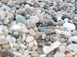 鵝卵石,石頭,海灘