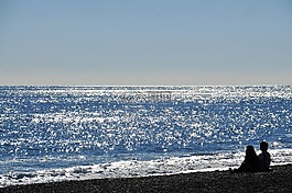 海岸,海,發(fā)光的