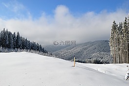 冬天,現(xiàn)場,山