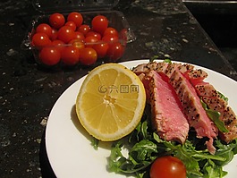 ahi 金槍魚,金槍魚,番茄