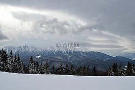 冬天,現(xiàn)場,山