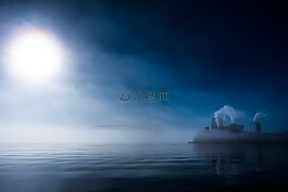 山,水,霧