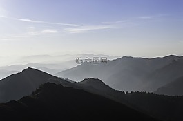 山,云,天空
