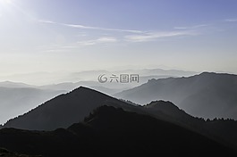 山,云,天空