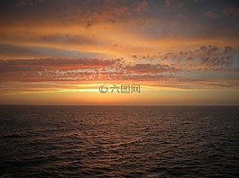 地中海,日落,自然