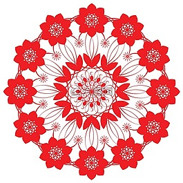 紅色,模式,花