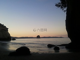 新西蘭,北島,日落
