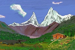 山,山上的小屋,遠(yuǎn)足之旅