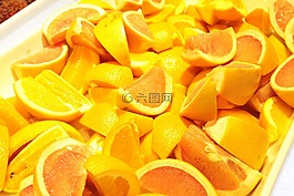 橙,水果,吃