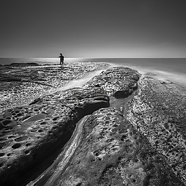 海,海洋,石