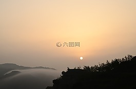 日落,風(fēng)景,古鎮(zhèn)