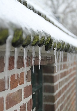 冰柱,雪,冬天