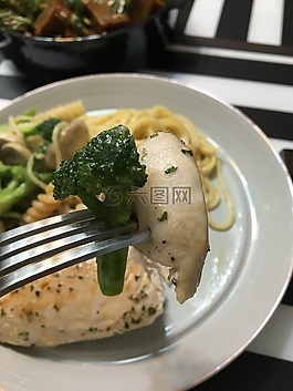 西蘭花,食品,晚餐
