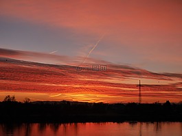 日出,多瑙河,morgenrot
