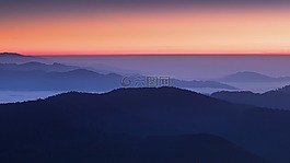 山,高原,云