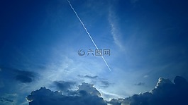 藍(lán)色,天空,云