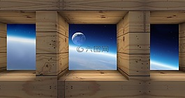 月球,空間,氣氛