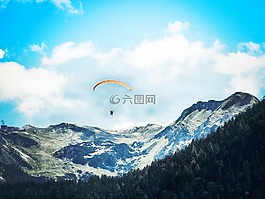 阿爾高,山,全景