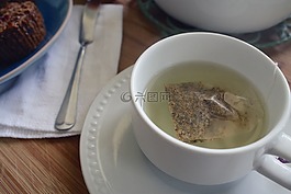 茶,杯,滲出