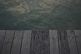 木材,塢站,湖