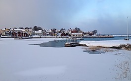 瑞典,海岸,冬天