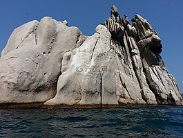 triozere,巖石,海