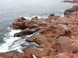 海,巖,海景