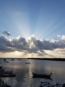 黃昏,景觀,溶膠