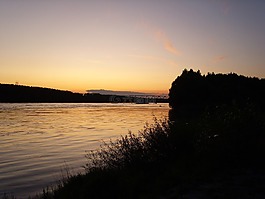 多瑙河,日落,邊境