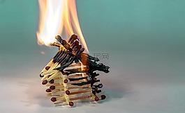 火,火柴房子,火柴的房子