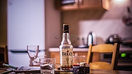 威士忌,廚房,酒精