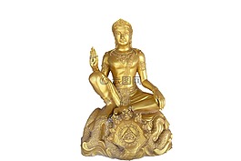 佛,孤立,黃金
